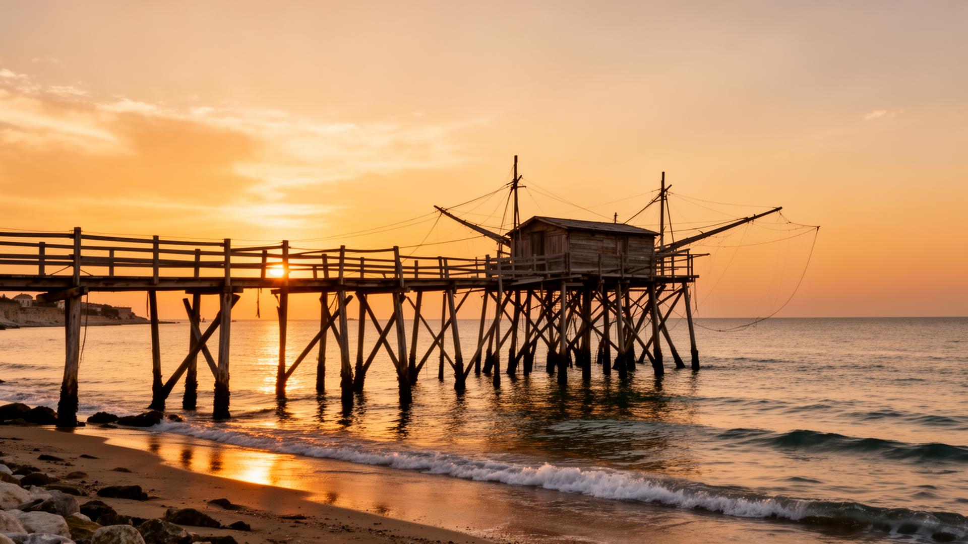 Costa dei Trabocchi at sunset